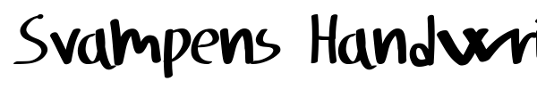 Svampens Handwriting font preview